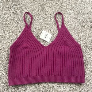 NWT free people cropped sweater halter
